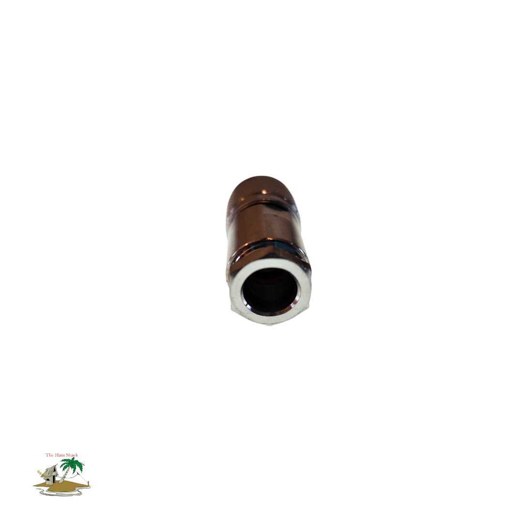 rear view of the N-Type Connector is specifically designed for use with RG213 coaxial cable