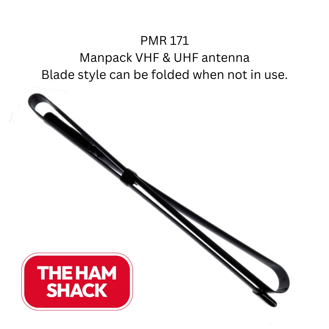 PMR 171 VHF/UHF Antenna that plugs into the manpack for portable use.