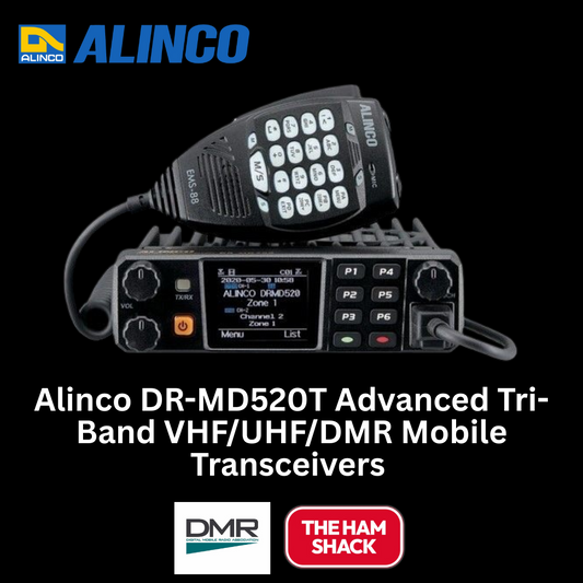 Alinco DR-MD520T Tri-Band VHF/UHF/DMR Mobile Transceiver | NZ