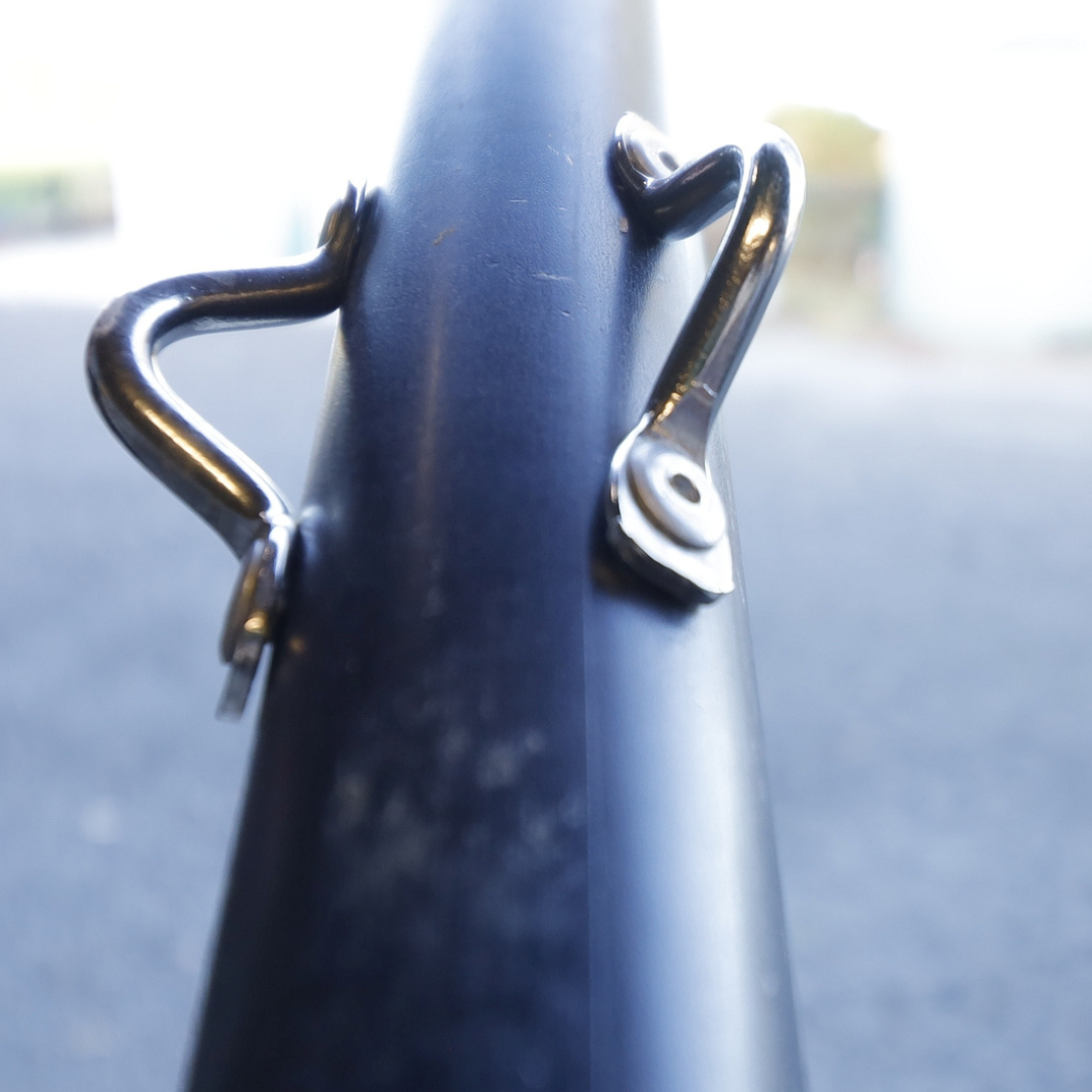 Aluminium Mast 5m long including Wire Eyes for Guy Ropes