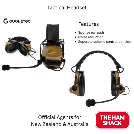 Tactical noise cancelling headset