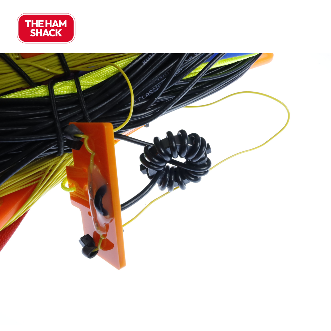 Band Hopper IV - Four-band (20m,30m,40m,80m) portable dipole antenna system